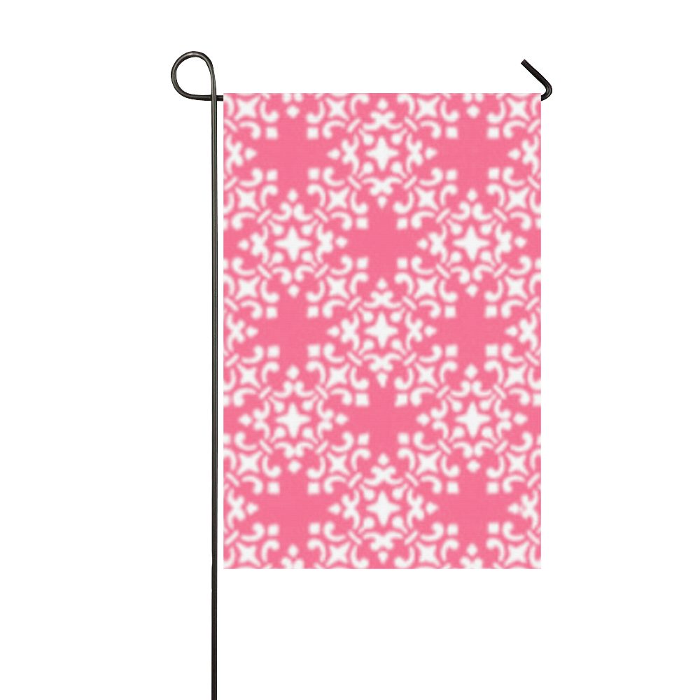 Pink Damask Garden Flag 12‘’x18‘’（Without Flagpole）