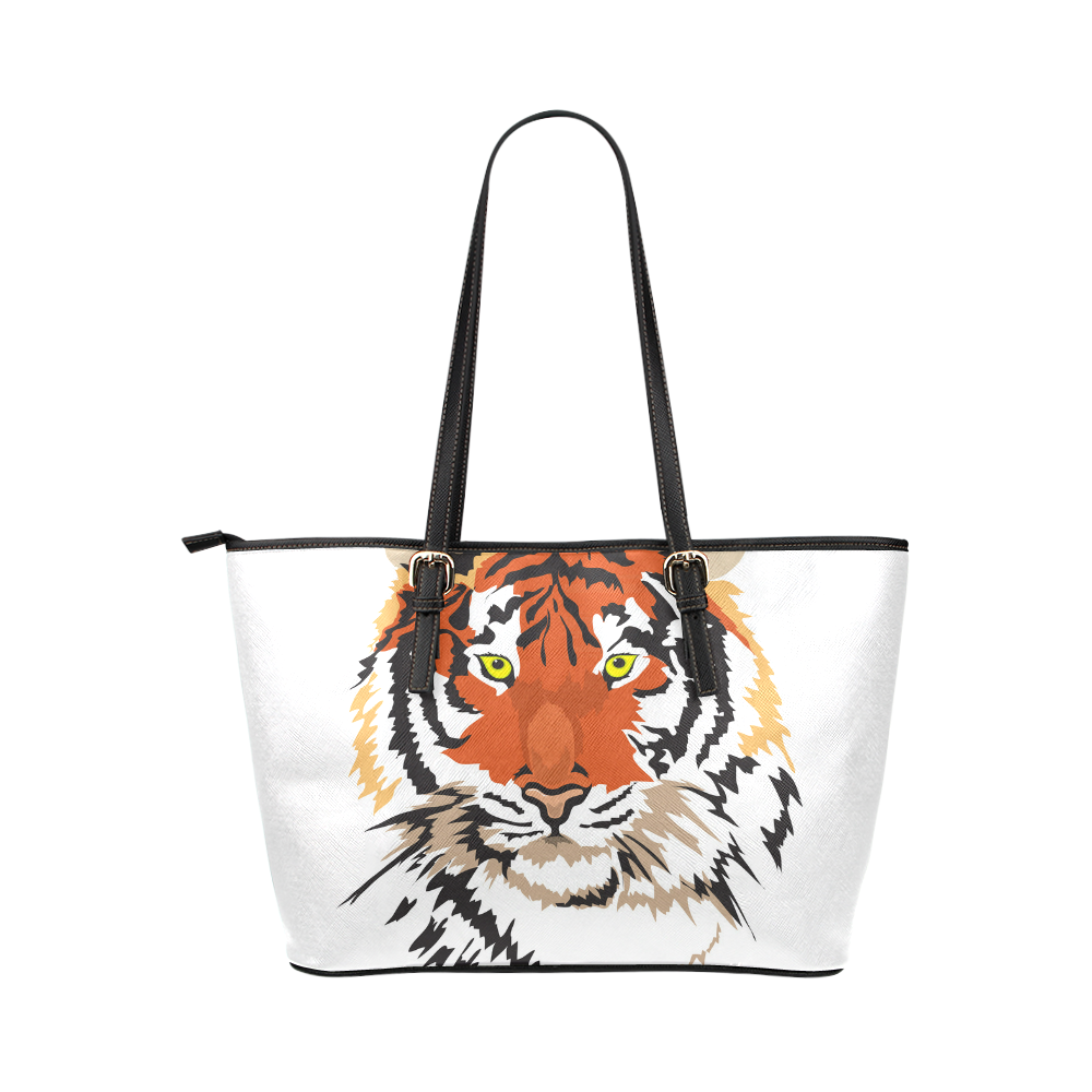 Tiger Leather Tote Bag/Small (Model 1651)