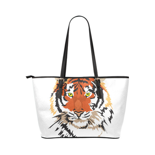 Tiger Leather Tote Bag/Small (Model 1651)