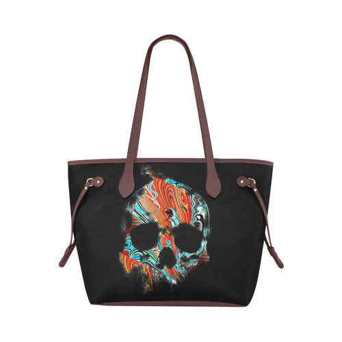 Skull-Unusual and unique 06A by JamColors Clover Canvas Tote Bag (Model 1661)