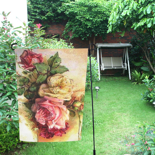 Vintage Rose Bouquet Garden Flag 12‘’x18‘’（Without Flagpole）