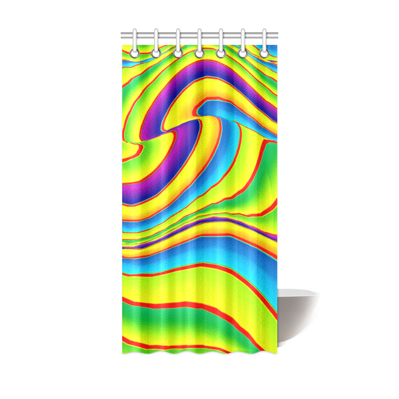 Summer Wave Colors Shower Curtain 36"x72"