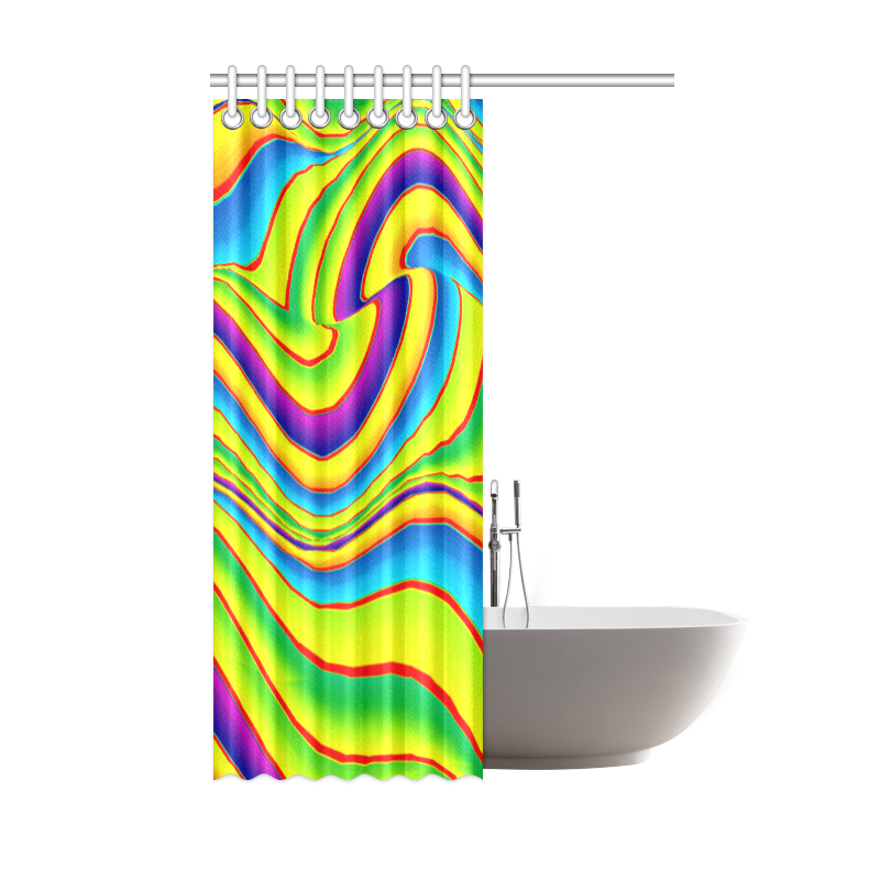 Summer Wave Colors Shower Curtain 48"x72"