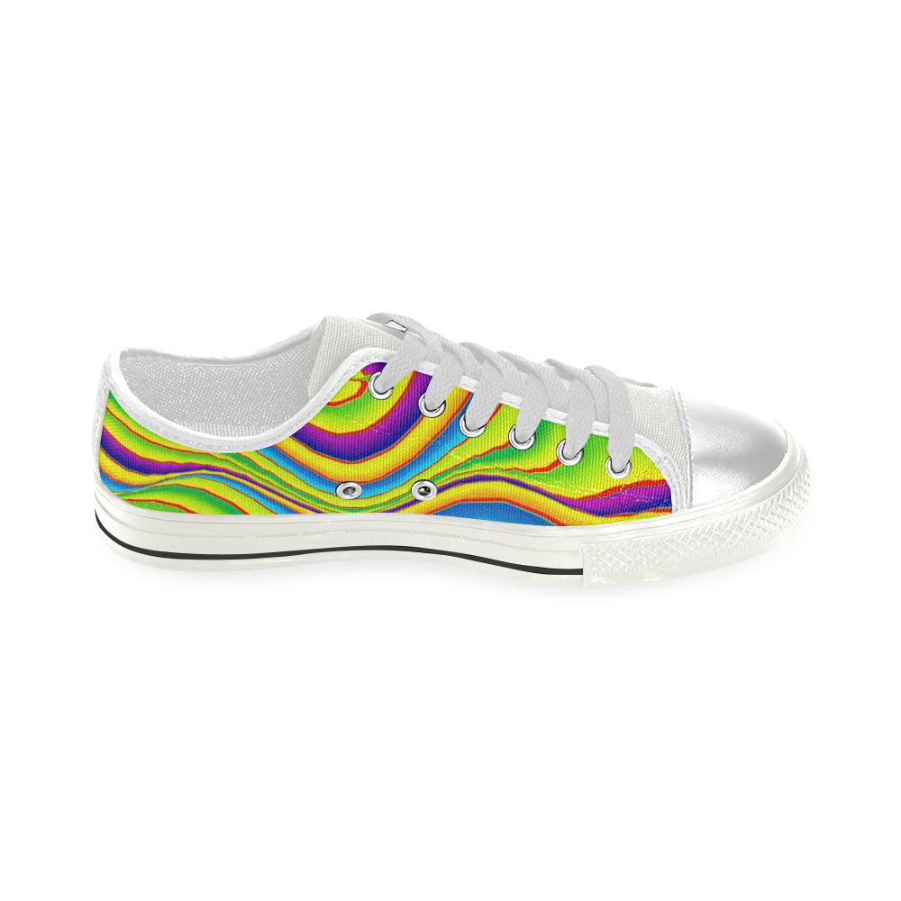 Summer Wave Colors Canvas Women's Shoes/Large Size (Model 018)