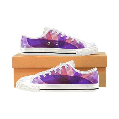 Purple And Pink Women's Classic Canvas Shoes (Model 018)
