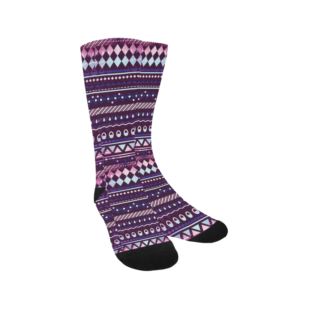 Trippy Tribal Pattern Trouser Socks
