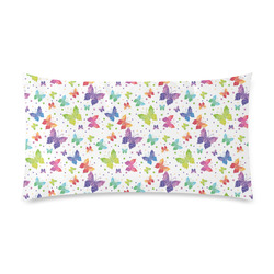 Colorful Butterflies Rectangle Pillow Case 20"x36"(Twin Sides)