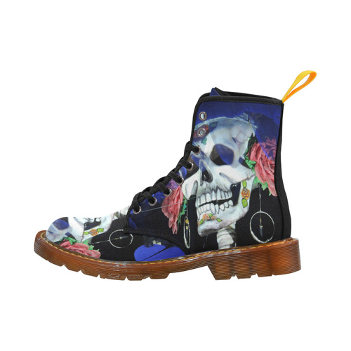 Sugar Skull and Roses Martin Boots For Men Model 1203H