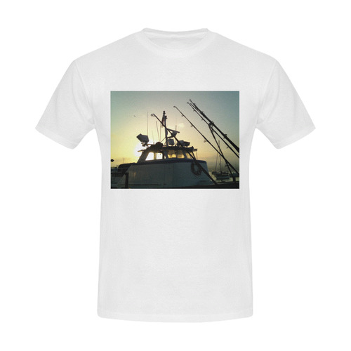 Fishing At Dawn Men's Slim Fit T-shirt (Model T13)