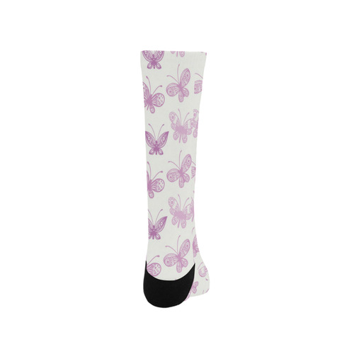 Fantastic Pink Butterflies Trouser Socks