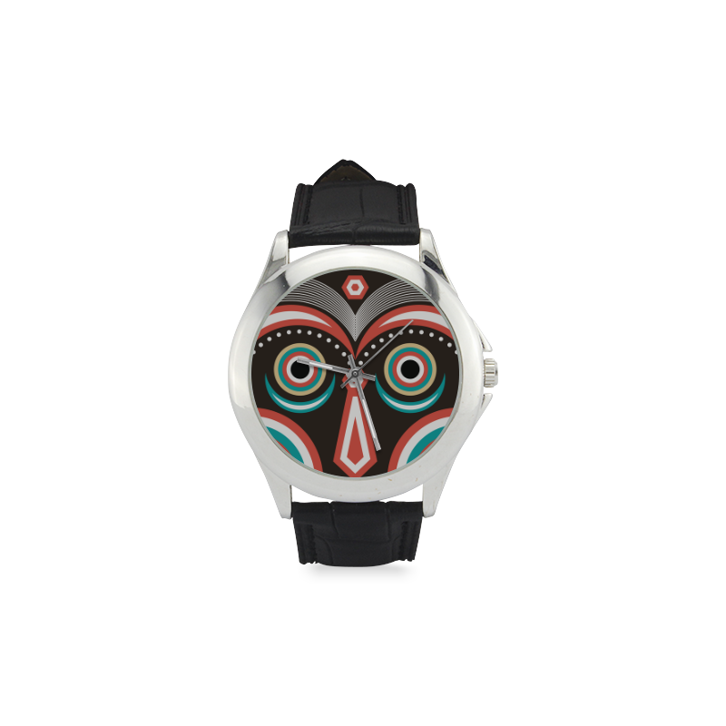 Lulua Ethnic Tribal Women's Classic Leather Strap Watch(Model 203)