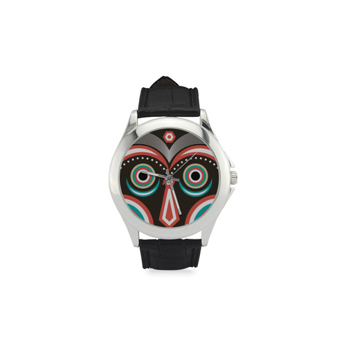 Lulua Ethnic Tribal Women's Classic Leather Strap Watch(Model 203)