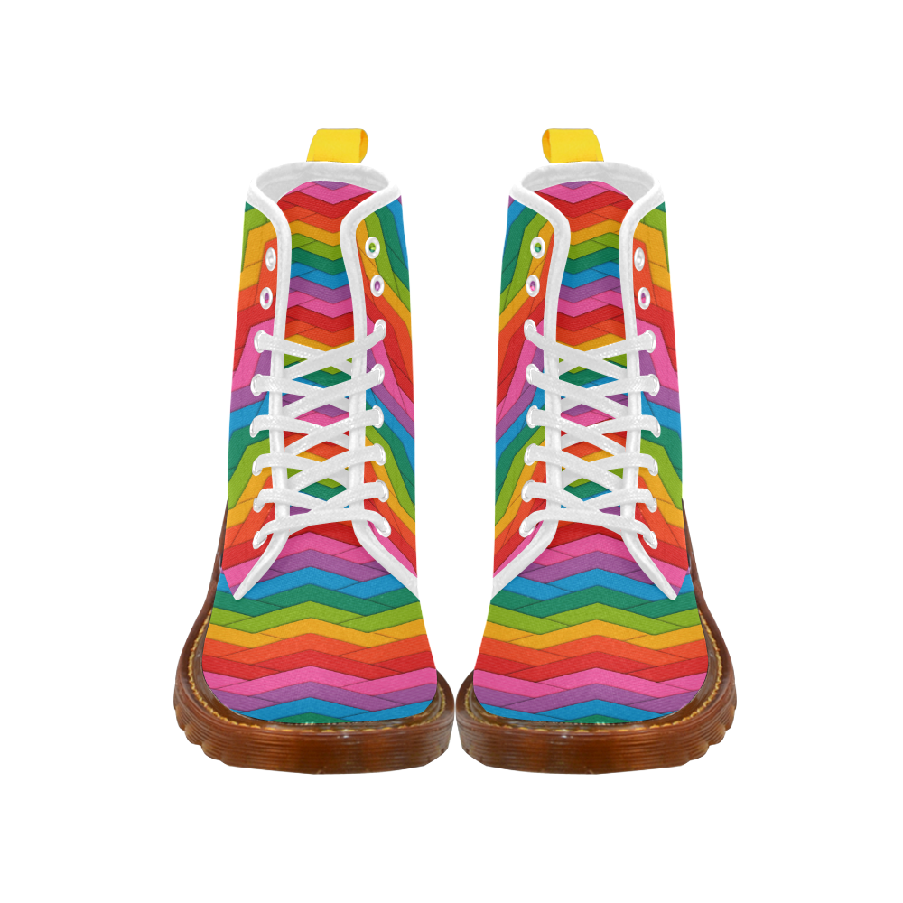 Woven Rainbow Martin Boots For Women Model 1203H