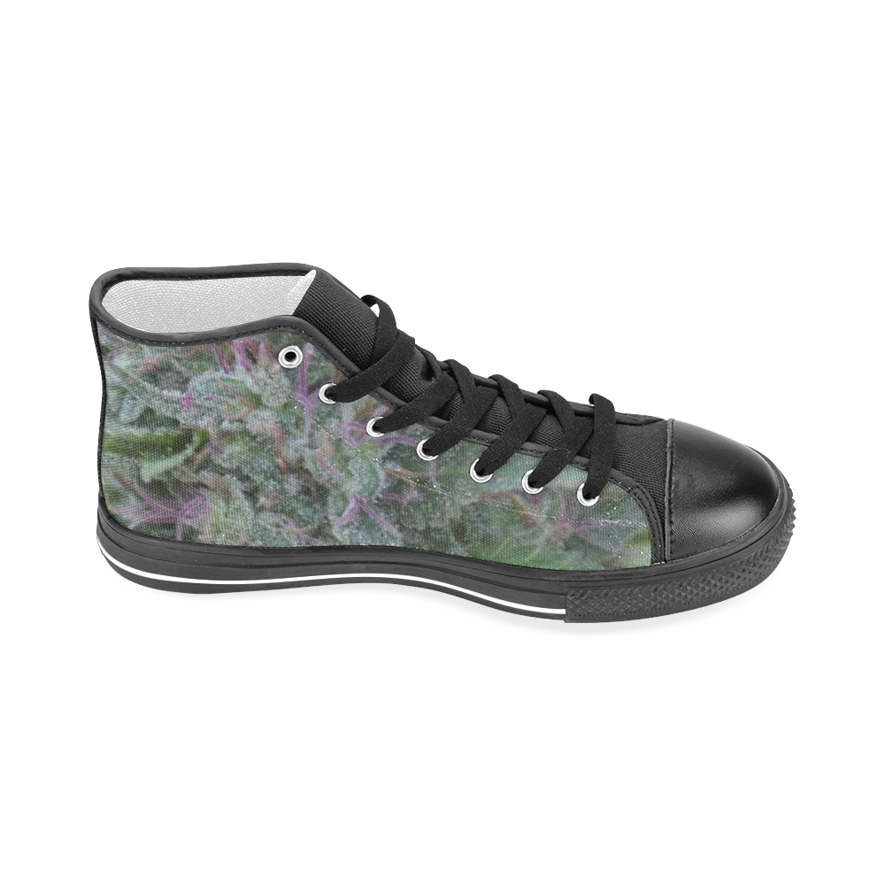 Purple Hair Lady Men’s Classic High Top Canvas Shoes (Model 017)