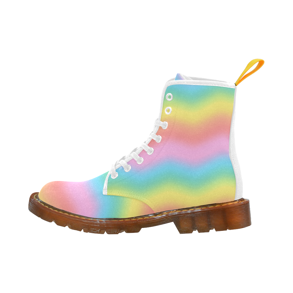 Soft Rainbow Gradient Martin Boots For Women Model 1203H