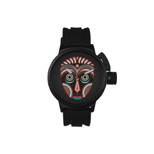 Lulua Ethnic Tribal Mask Men's Sports Watch(Model 309)