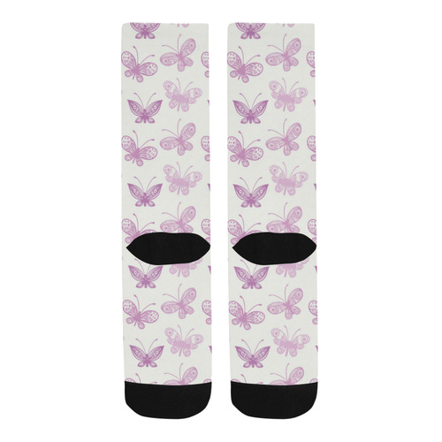 Fantastic Pink Butterflies Trouser Socks
