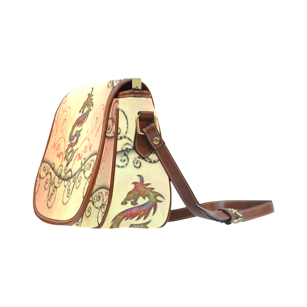 Chinese dragon Saddle Bag/Small (Model 1649) Full Customization