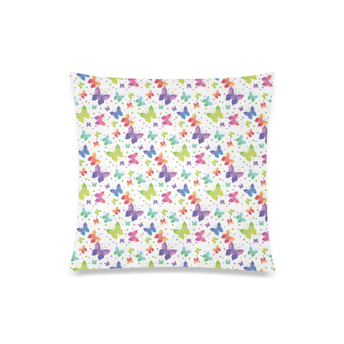 Colorful Butterflies Custom Zippered Pillow Case 20"x20"(Twin Sides)