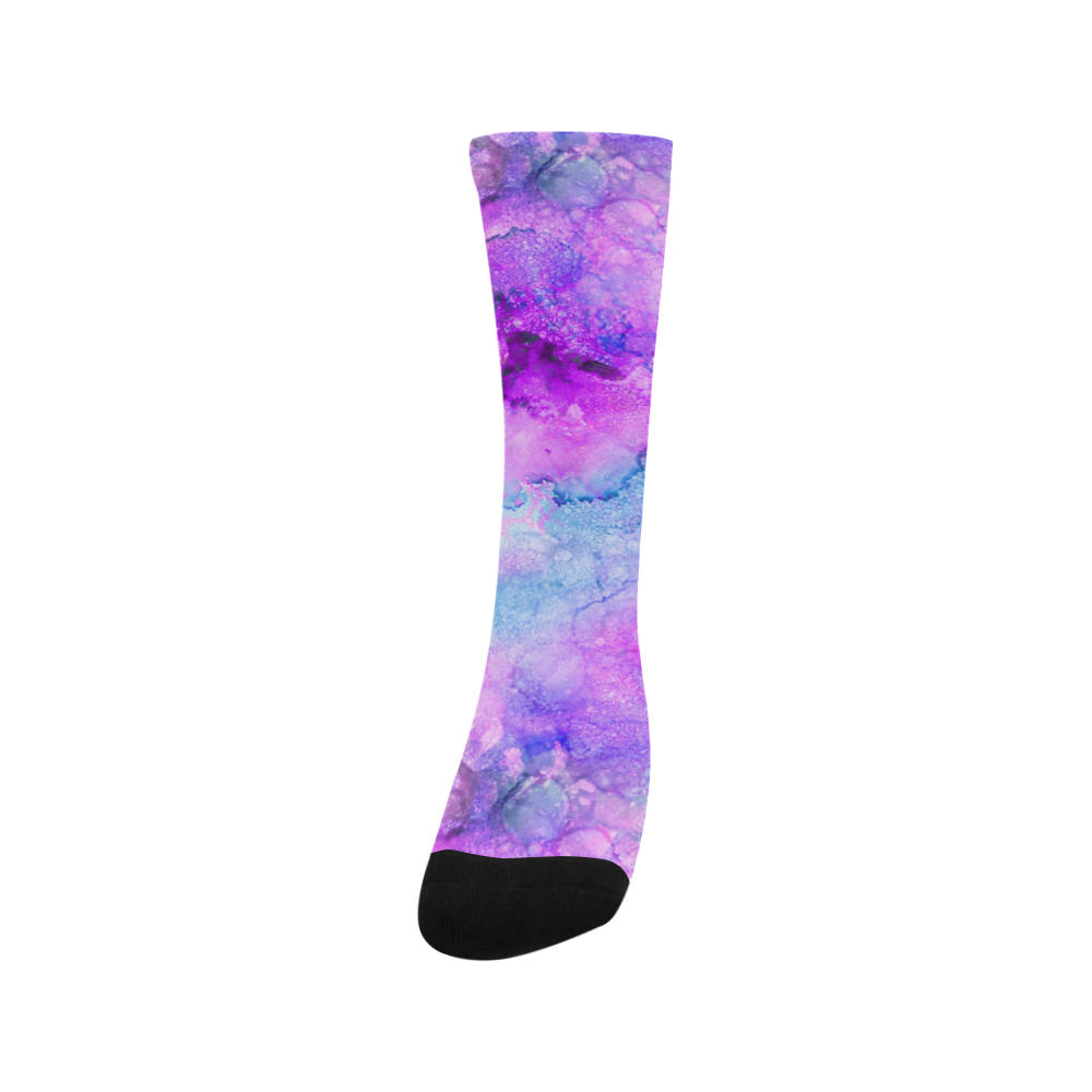 Pink Alcohol Ink Abstract Trouser Socks