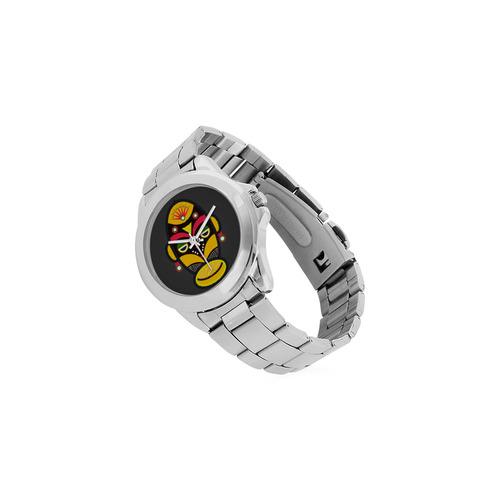 African Traditional Tribal Mask Unisex Stainless Steel Watch(Model 103)