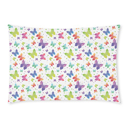 Colorful Butterflies Custom Rectangle Pillow Case 20x30 (One Side)