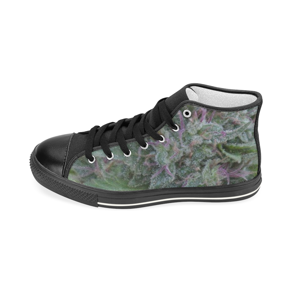 Purple Hair Lady Men’s Classic High Top Canvas Shoes (Model 017)