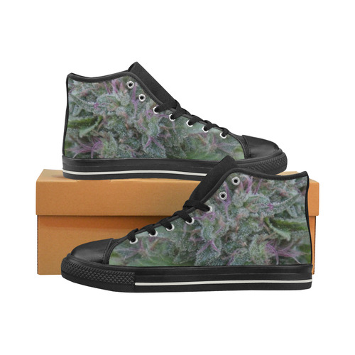 Purple Hair Lady Men’s Classic High Top Canvas Shoes (Model 017)