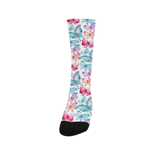 Watercolor Colorful Butterflies Trouser Socks