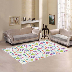 Colorful Butterflies Area Rug7'x5'