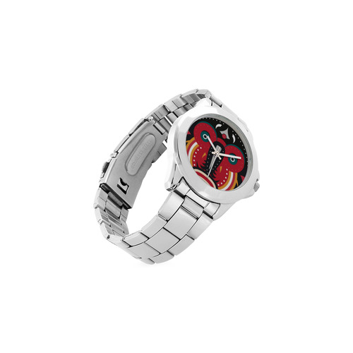Ethnic African Tribal Unisex Stainless Steel Watch(Model 103)
