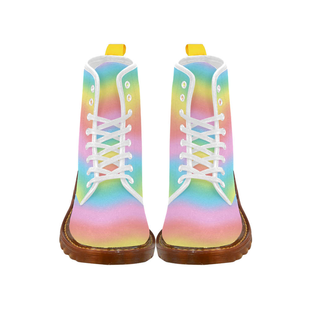 Soft Rainbow Gradient Martin Boots For Women Model 1203H