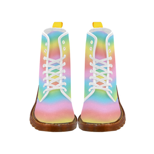 Soft Rainbow Gradient Martin Boots For Women Model 1203H