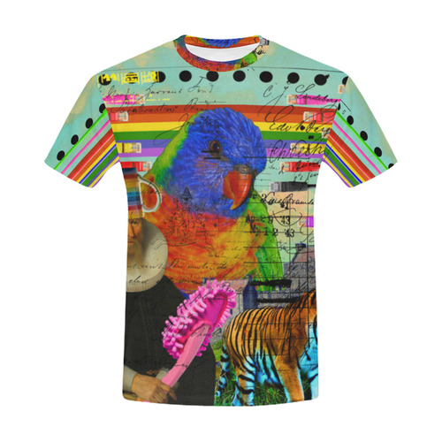 THE BIG PARROT All Over Print T-Shirt for Men (USA Size) (Model T40)