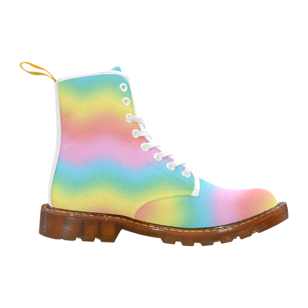 Soft Rainbow Gradient Martin Boots For Women Model 1203H