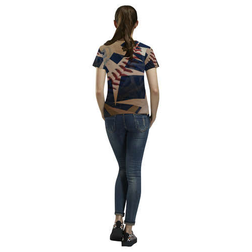 As American as....... All Over Print T-Shirt for Women (USA Size) (Model T40)