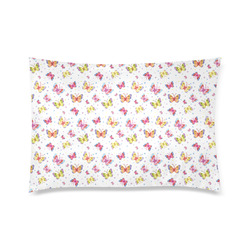 Watercolor Butterflies Custom Zippered Pillow Case 20"x30"(Twin Sides)