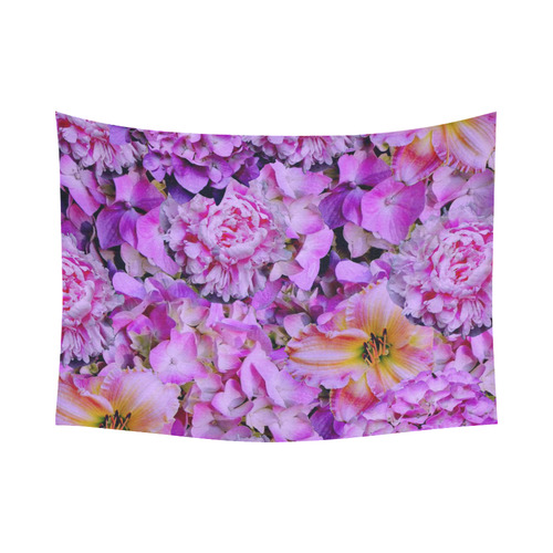 wonderful floral 24  by FeelGood Cotton Linen Wall Tapestry 80"x 60"