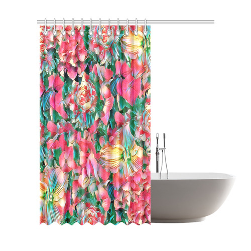 wonderful floral 24B  by FeelGood Shower Curtain 72"x84"
