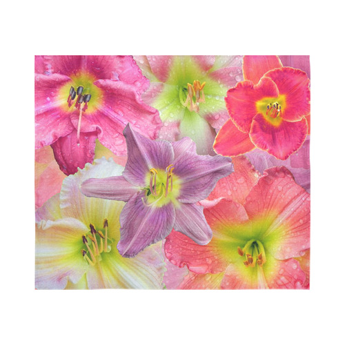 wonderful floral 22A  by FeelGood Cotton Linen Wall Tapestry 60"x 51"
