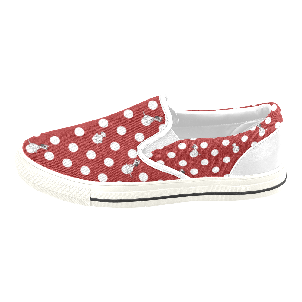 Seeing Spots Women's Slip-on Canvas Shoes/Large Size (Model 019)
