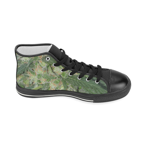 Green Crack Women's Classic High Top Canvas Shoes (Model 017)