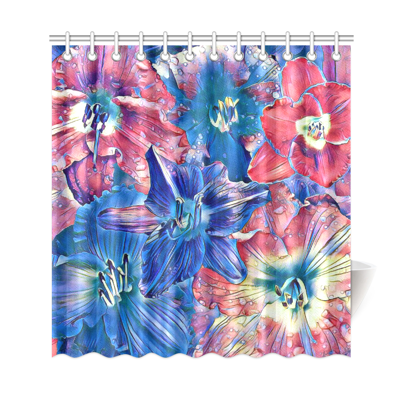 wonderful floral 22C  by FeelGood Shower Curtain 69"x72"