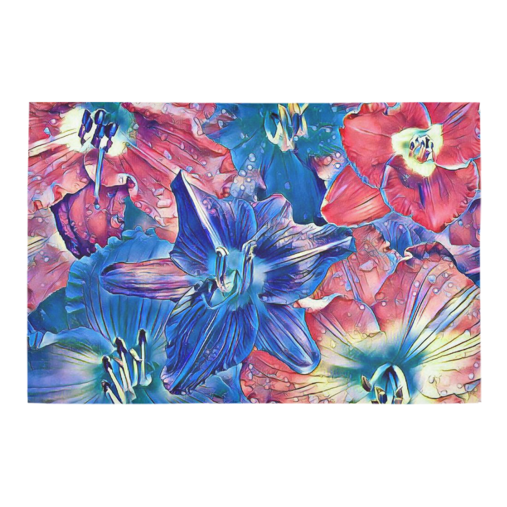 wonderful floral 22C  by FeelGood Azalea Doormat 24" x 16" (Sponge Material)