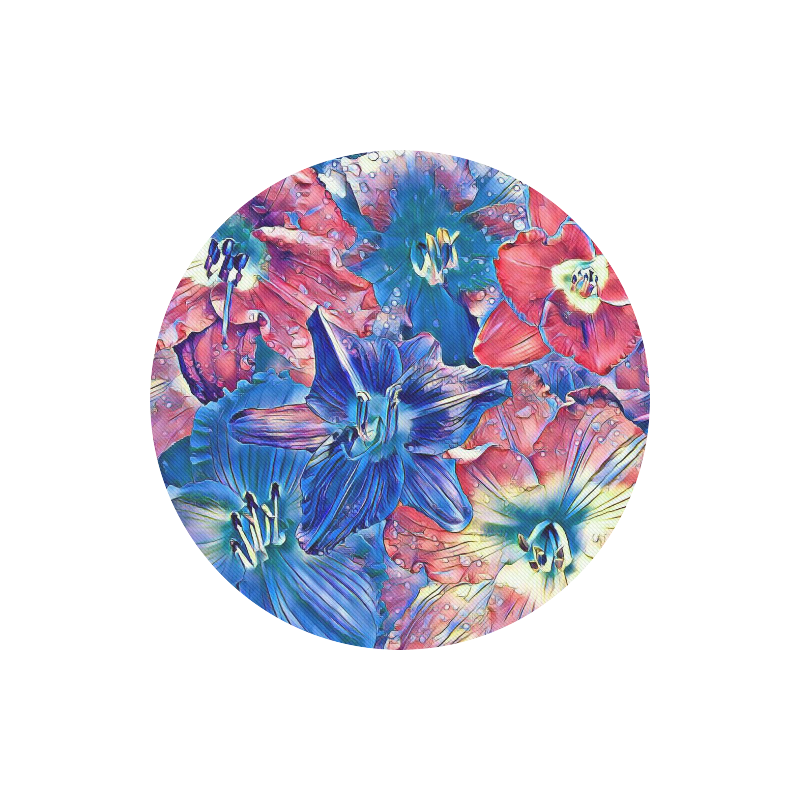 wonderful floral 22C  by FeelGood Round Mousepad