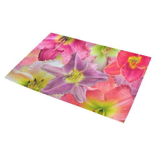 wonderful floral 22A  by FeelGood Azalea Doormat 30" x 18" (Sponge Material)