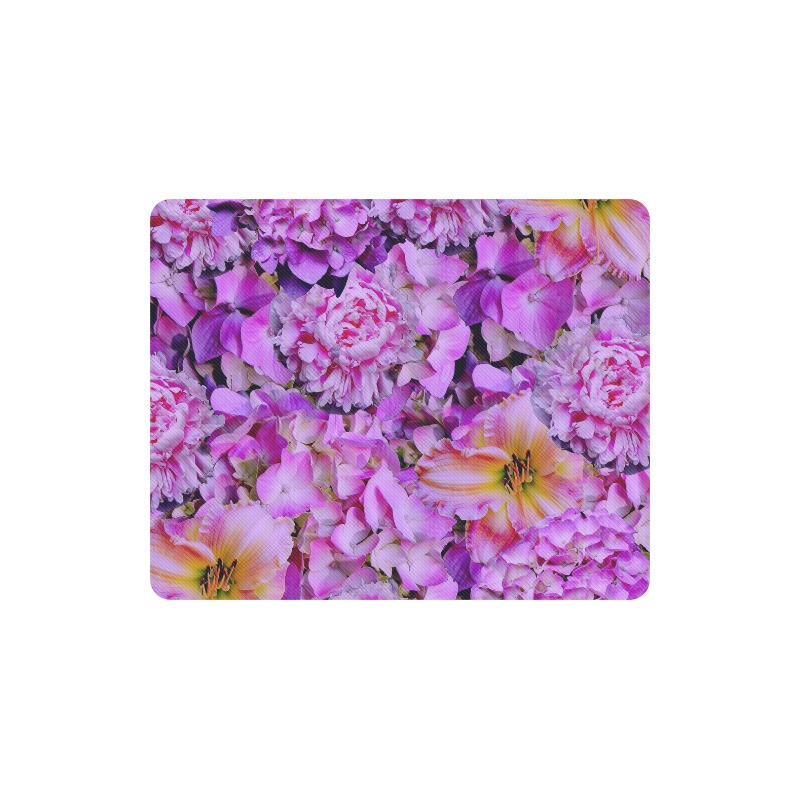 wonderful floral 24  by FeelGood Rectangle Mousepad