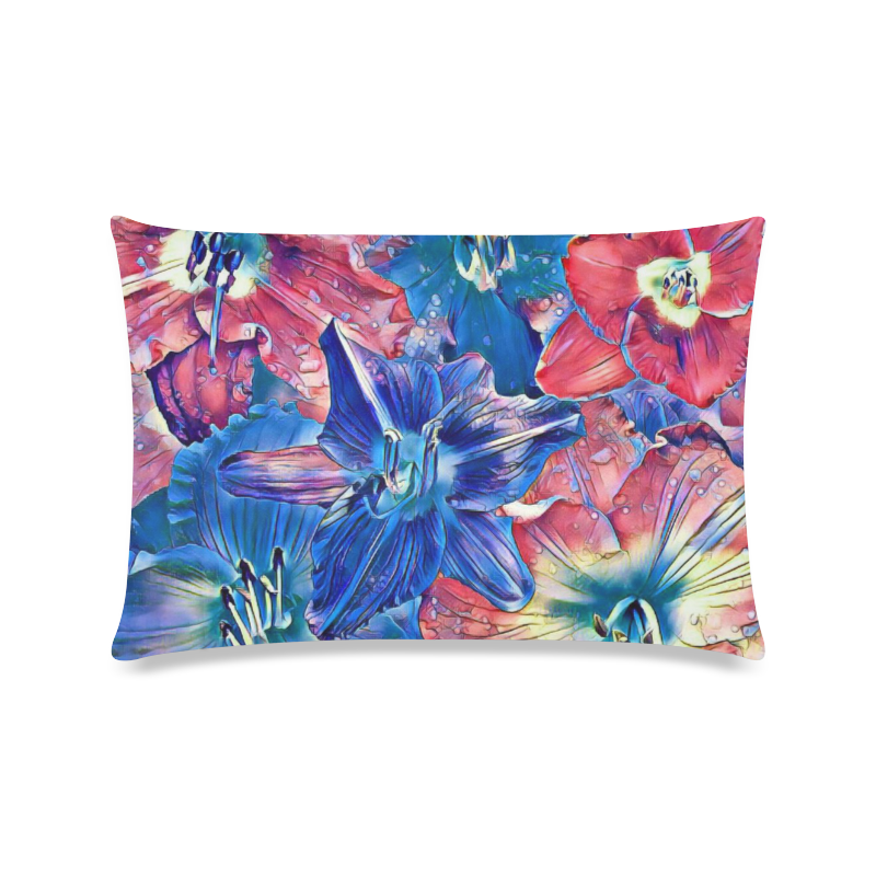 wonderful floral 22C  by FeelGood Custom Zippered Pillow Case 16"x24"(Twin Sides)