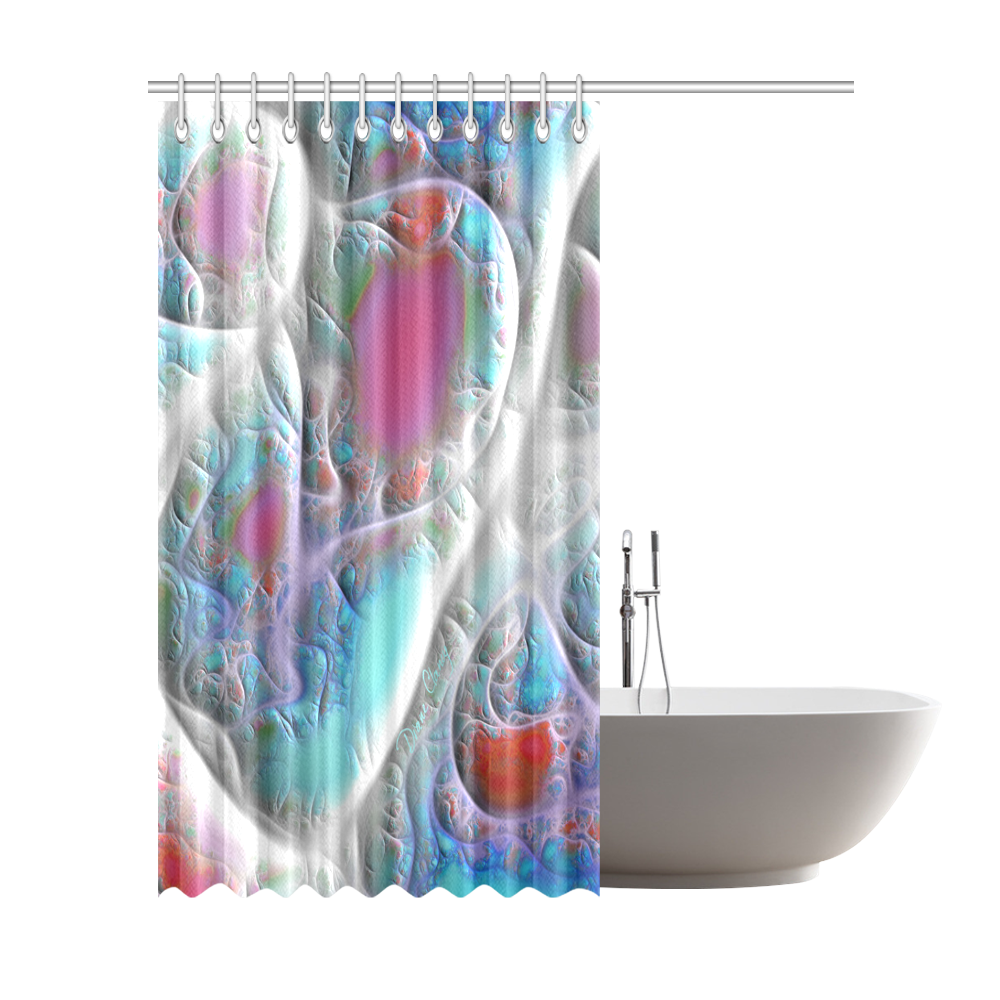 Blue & White Quilt, Abstract Delight Shower Curtain 72"x84"