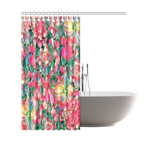 wonderful floral 24B  by FeelGood Shower Curtain 69"x72"